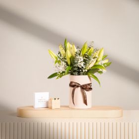 Waiting Wonder Floral Arrangement with Caroline Svedbom Noelle Bracelet – Emerald