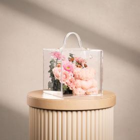 Serene Acrylic Box Gold Handle Arrangement