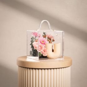 Luxe Acrylic Box Gold Handle Design