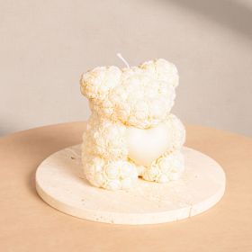 Melosa Cream Teddy Candle