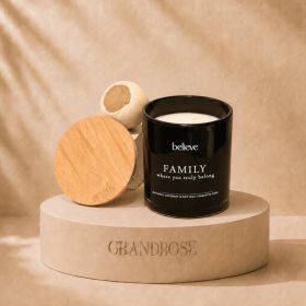 Believe Black Jar Family Candle