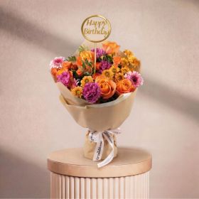 Divine Blooms with HBD Acrylic Stick