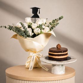 Grad New Beginnings with Mini Ferrero Cake